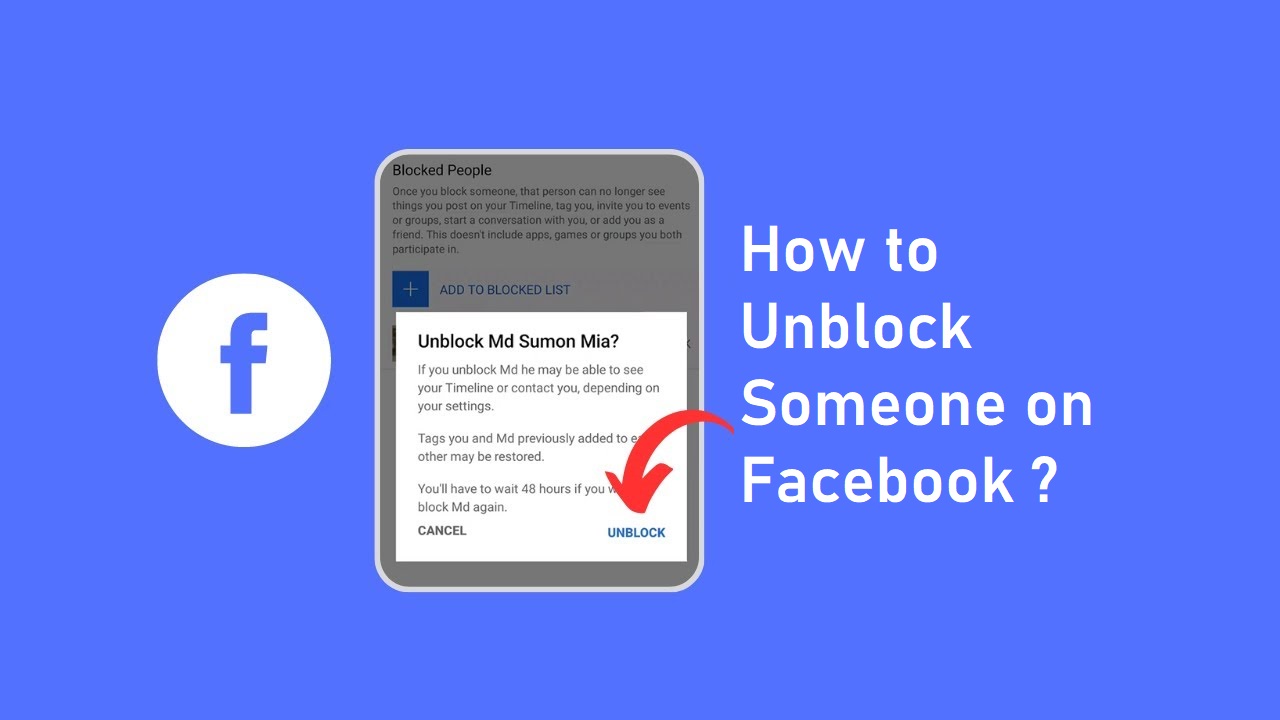 How to Unblock Someone on Facebook