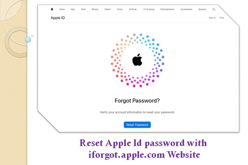 Reset Apple Id password with iforgot.apple.com Website