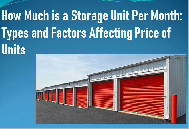 How Much is a Storage Unit Per Month